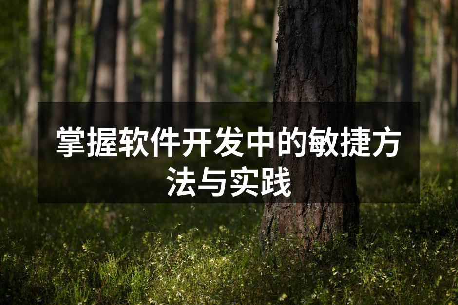 掌握软件开发中的敏捷方法与实践